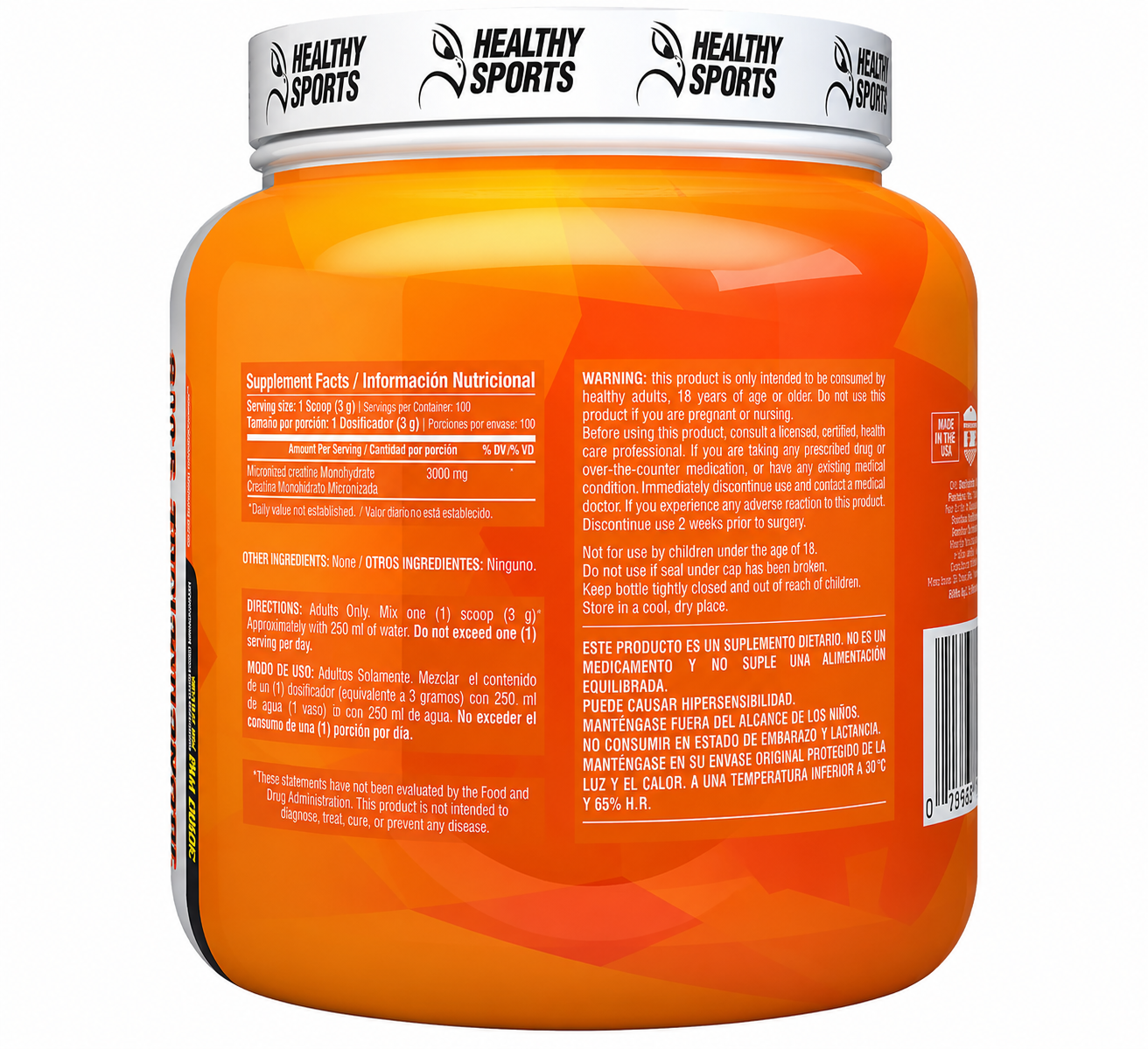Creatina Monohidratada Healthy Sports 300g